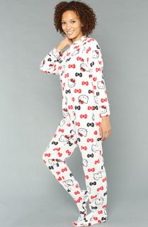 Hello Kitty Intimates The Scarlet Fever Footie PJ in White