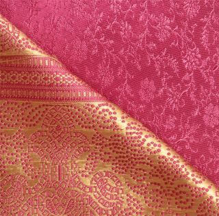 Vintage Sari Woven Fabric Art Silk Heavy Quilt Craft Interior Decor