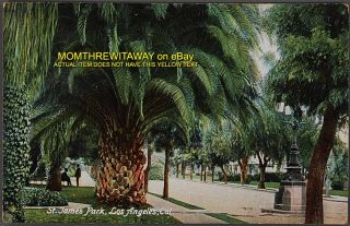 PC DB St James Park Los Angeles CA California Postcard Vintage View