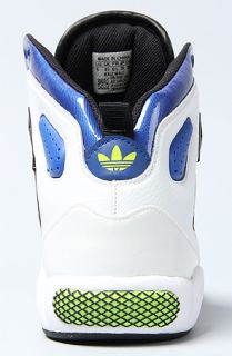 adidas The Roundhouse Mid 20 Sneaker in White Black Collegiate Royal