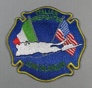 fire dept patch italian firefighters long island ny