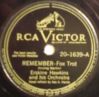 Erskine Hawkins ORCH Remember RCA Victor 78 20 1639