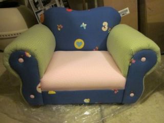 New Fantasy Furniture Comfy Childrens Chair, Blue Flowers CC64