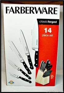 Farberware 14pc Cutlery Set STK Knives Shears Forged High Carbon
