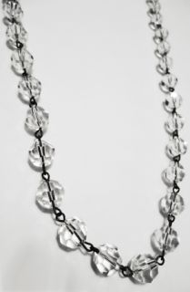 Custom Crystalz The Iced Out Swarovski Crystal Necklace in Black Metal