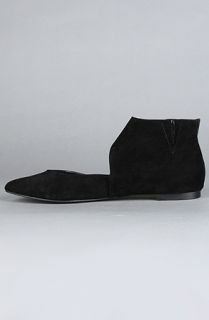 Sole Boutique The Giulia Ankle Strap Flat in Black Suede  Karmaloop