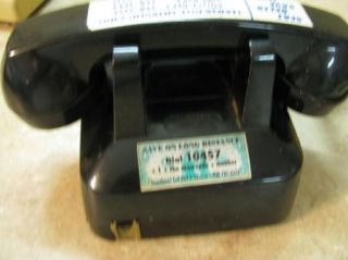 Black Bell System Vintage Rotary Dial Phone Telephone 500DM Untested