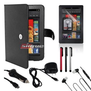  Combo Case Charger Pen Headset LCD Film for  Kindle Fire