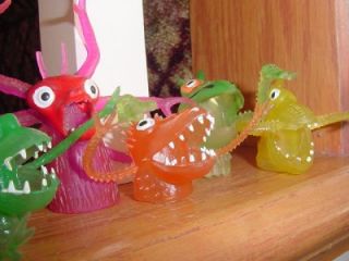  vintage aliens gumball finger puppets toys JIGGLER ugly monsters L@@K