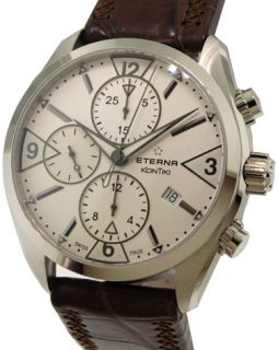 Eterna KonTiki Chronograph Date Automatic Watch Swiss Made 1240.41.63