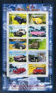 automobiles cars oldtimers france s s mnh mint never hinged souvenir
