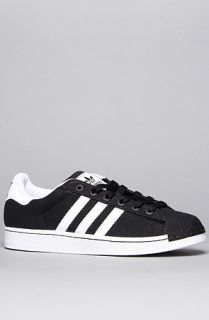 adidas The Superstar 2 Canvas Sneaker in Black White