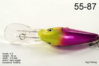 Akuna™ 4.3 Holographic Purple Bass Pike Trout Fishing Lure