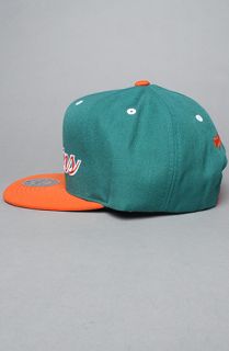Mitchell & Ness The Miami Dolphins Script 2Tone Snapback Cap in Green