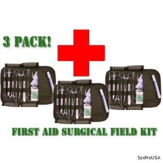 First Aid Kit Elite First Aid Field Surgical Bag Kit 3 Pack Trauma Kit