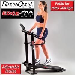 New Fitness Quest Edge 500 Manual Treadmill Compact Cardio Aerobic