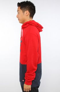 NEFF The Brooks Hoody in Red Navy Concrete