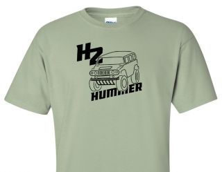 H2 Hummer Design 3 Shirt Colors Sizes s XL