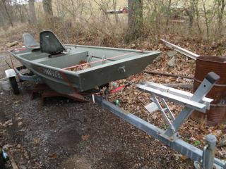 14 FT. Aluminum Flat Bottom Boat and Trailer Plus EXTRAS