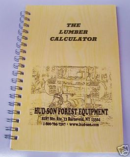 Lumber Calculator Board Foot Book Saw Mill Chain Band
