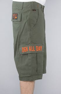 DGK The Fat Tip Cargo Shorts in Army Concrete