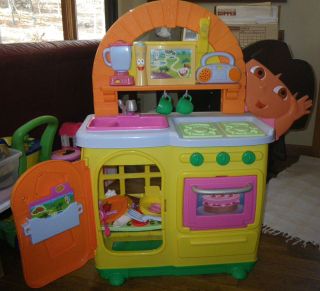Dora the Explorer talking kitchen Fisher Price cups and food phone