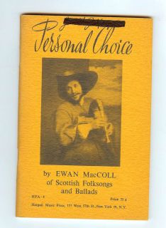 PERSONAL CHOICE BY EWAN MacCOLL OF SCOTTISH FOLKSONGS & BALLADS, 50
