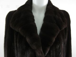 you are bidding on a jacques ferber mink brown hook front long coat in