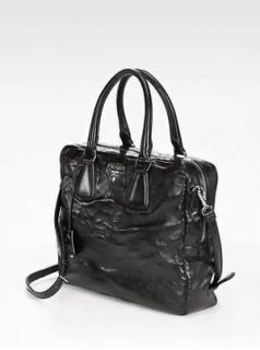 Prada Nappa Antique Leather Square Satchel MSRP $1750
