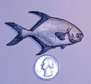 Permit Fish Embroidered Fishing Patch Applique