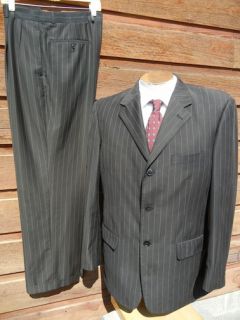 SMOOTH Super 120s GEORGIO FERRARO Pinstripe Suit 40R 34x30   Ultra
