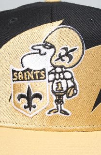 Mitchell & Ness The New Orleans Saints Sharktooth Snapback Hat in