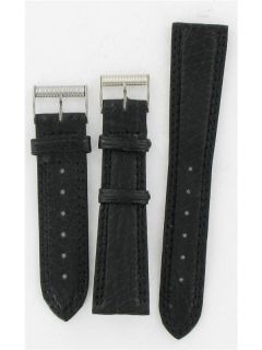 Longines 20mm Black Leather Watch Band w Extender Section
