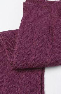 Foot Traffic The Cable Knit Knee High Socks in Plum