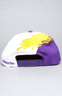 Mitchell & Ness The Los Angeles Lakers Paintbrush Snapback Hat in