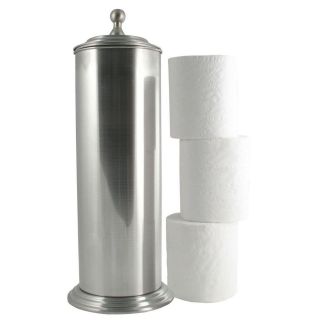 Extra Toilet Paper Storage Holder Bathroom Organizer Brushed Nickel
