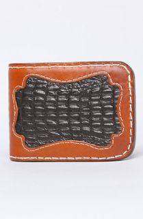 Holliday The Black Hills BiFold Wallet in Desert Brown Black Croc