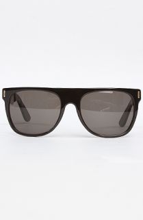 Super Sunglasses The Flat Top Sunglasses in Black Gold