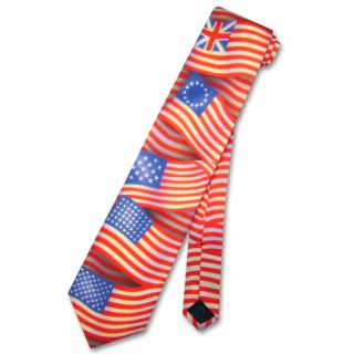 History of American Flags Neck Tie USA Mens Neck Tie