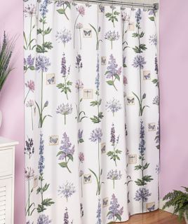  Purple Flower Butterfly Dragonfly Shower Curtain Bath Rug Towel