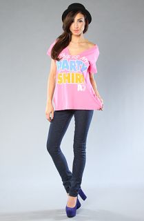 Rebel Yell The Party Shirt BF V Tee in Bubblegum
