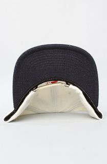 HUF The Classic H Wool Starter Cap in Natural Navy