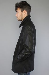 Under Two Flags The Varsity Peacoat in Black