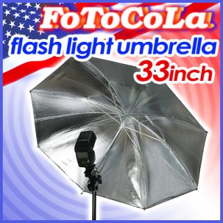 33 83cm Studio Flash Reflector Umbrella Black Silver