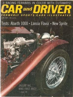  1961 July Vintage Magazine Healey Sprite 3 Racing Ferraris