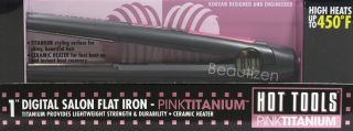 Hot Tools Pink Titanium 1 Digital Salon Flat Iron