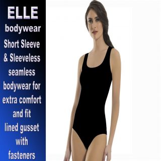 Elle Bodywear Ladies Long Sleeve Short Sleeve Sleeveless Bodysuit