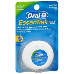 Oral B Essential Floss Waxed Dental Floss Mint 55 yd 50 M