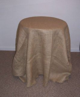  90 inch Round Natural Burlap Jute Tablecloth