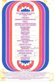 Fillmore East Schedule Late 1960s The Airplane Beach Boys Jeff Beck
